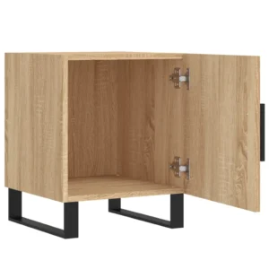 Table de chevet bois design moderne tiroir coulissant, 40x40x50cm