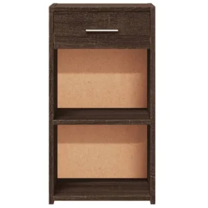 Chevet bois marron design connecté, 35x34x65cm
