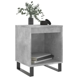 Chevet bois gris design scandinave flottant, 40x35x50cm