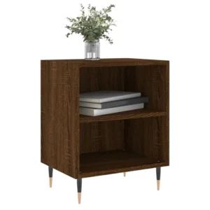 Chevet bois marron original tiroir coulissant, 40x30x50cm