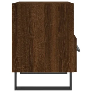 Table de chevet bois marron moderne tablette, 40x35x47.5cm