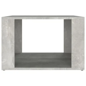 Chevet bois gris design moderne étagère ouverte, 57x55x36cm