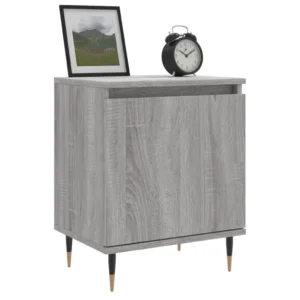 Chevet bois gris design moderne suspendu, 40x30x50cm