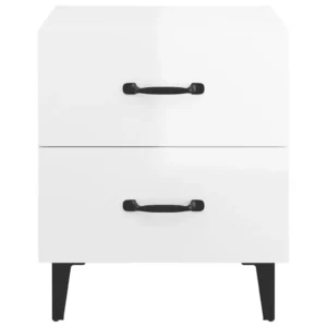 Chevet bois blanc industriel suspendu, 40x35x47.5cm