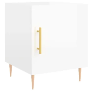 Table de nuit bois blanc original compact, 40x40x50cm