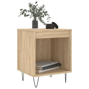 Table de nuit bois blanche design moderne mural, 40x35x50cm