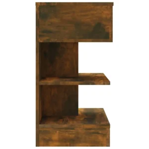 Table de chevet chêne moderne flottant, 40x35x65cm