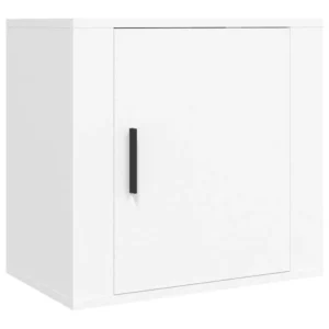 Chevet bois blanche design moderne flottant, 50x30x47cm