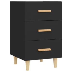 Table de nuit bois design moderne transparent, 40x40x66cm