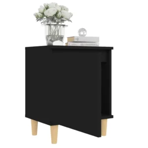 Table de nuit bois scandinave moderne 3 tiroirs, 40x30x50cm