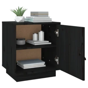 Table de nuit pin rustique flottant, 40x34x45cm