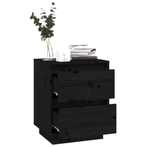 Table de chevet pin design moderne 1 tiroir, 40x35x50cm