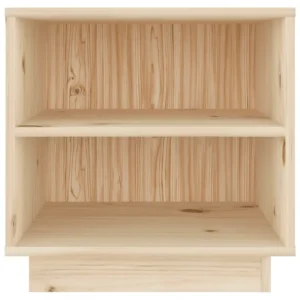 Table de chevet pin moderne étagère, 40x34x40cm