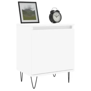 Lot de 2 tables de chevet bois moderne suspendu, 40x30x50cm